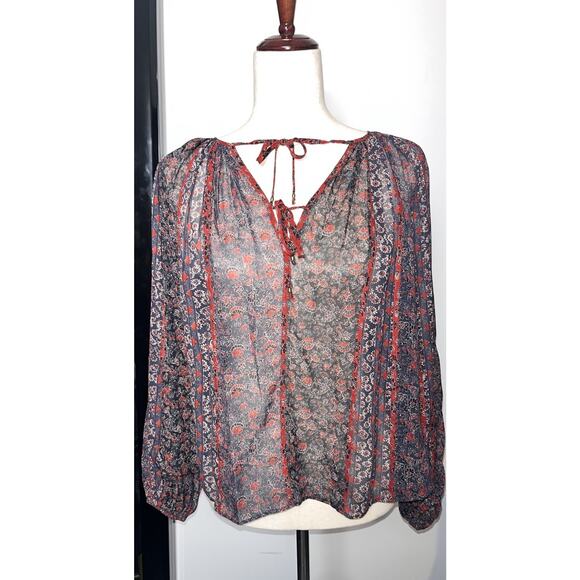 Ulla Johnson Women’s Long Sleeve 100% Silk Blouse Size 2 Us Sold Out EUC - Picture 1 of 8